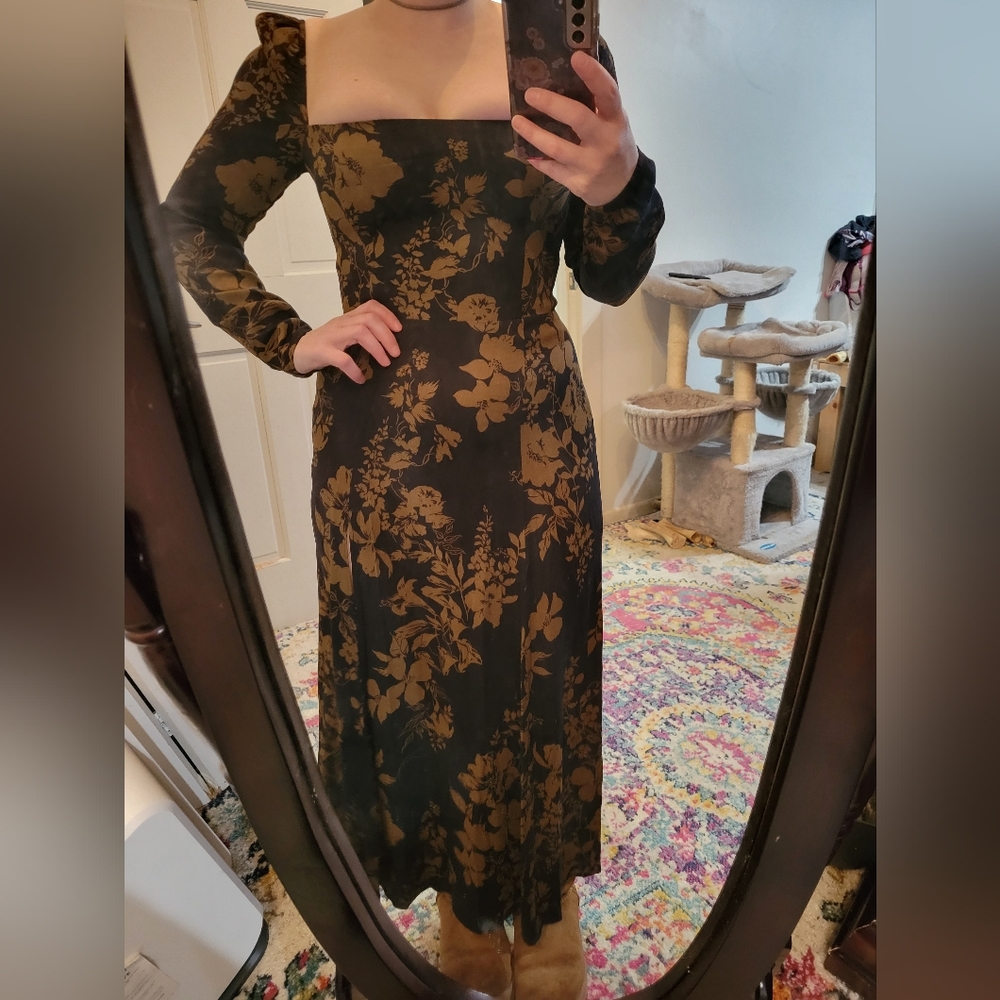 Reformation Sigmund Midi Dress with Slit